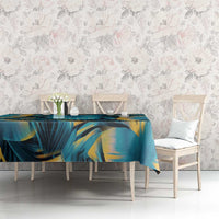 Belize Blue Hole Ocean View Tablecloth with Tropical Marine Design and Flag Detail