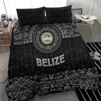 Belize Tribal Pattern Bedding Set with National Emblem and Mayan Pyramid Design