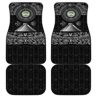 Belize Tribal Pattern Car Mats with National Emblem and Mayan Pyramid Design