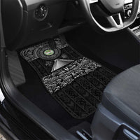 Belize Tribal Pattern Car Mats with National Emblem and Mayan Pyramid Design