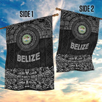 Belize Tribal Pattern Garden Flag with National Emblem and Mayan Pyramid Design