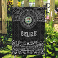 Belize Tribal Pattern Garden Flag with National Emblem and Mayan Pyramid Design