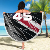 Custom American Flag Racing Beach Blanket Dirt Bike Motocross Racewear Hexagon and Lightning - Wonder Print Shop