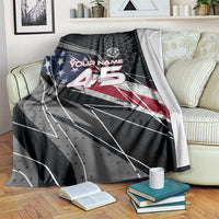 Custom American Flag Racing Blanket Dirt Bike Motocross Racewear Hexagon and Lightning - Wonder Print Shop