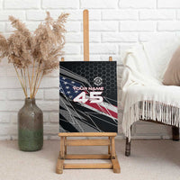 Custom American Flag Racing Canvas Wall Art Dirt Bike Motocross Racewear Hexagon and Lightning - Wonder Print Shop
