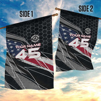 Custom American Flag Racing Garden Flag Dirt Bike Motocross Racewear Hexagon and Lightning - Wonder Print Shop