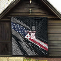 Custom American Flag Racing Quilt Dirt Bike Motocross Racewear Hexagon and Lightning - Wonder Print Shop