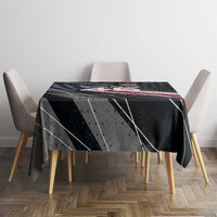 Custom American Flag Racing Tablecloth Dirt Bike Motocross Racewear Hexagon and Lightning - Wonder Print Shop