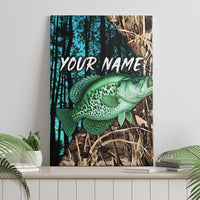 Crappie Fishing Customize Name Canvas Wall Art Forest and Camo Background in Outdoor Fishing - Wonder Print Shop