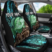 Crappie Fishing Customize Name Car Seat Cover Forest and Camo Background in Outdoor Fishing - Wonder Print Shop