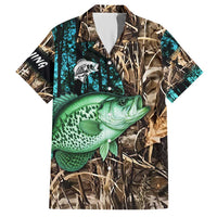 Crappie Fishing Customize Name Hawaiian Shirt Forest and Camo Background in Outdoor Fishing - Wonder Print Shop