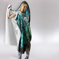 Crappie Fishing Customize Name Hooded Blanket Forest and Camo Background in Outdoor Fishing - Wonder Print Shop