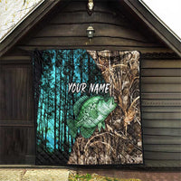 Crappie Fishing Customize Name Quilt Forest and Camo Background in Outdoor Fishing - Wonder Print Shop