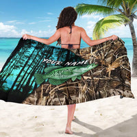 Crappie Fishing Customize Name Sarong Forest and Camo Background in Outdoor Fishing - Wonder Print Shop