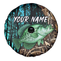 Crappie Fishing Customize Name Spare Tire Cover Forest and Camo Background in Outdoor Fishing - Wonder Print Shop