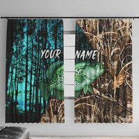 Crappie Fishing Customize Name Window Curtain Forest and Camo Background in Outdoor Fishing - Wonder Print Shop