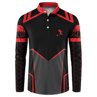 Bowling Team Button Sweatshirt Red and Black Strike Graphic and Custom Name Section - Wonder Print Shop