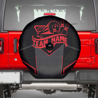 Bowling Team Spare Tire Cover Red and Black Strike Graphic and Custom Name Section - Wonder Print Shop