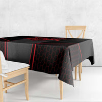 Bowling Team Tablecloth Red and Black Strike Graphic and Custom Name Section - Wonder Print Shop