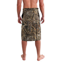 Personalized Bass Fishing Design Lavalava Leaping Fish Graphic and Camouflage Green Water Splash Print - Wonder Print Shop