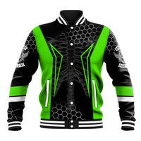 Personalized Skeleton Racing Baseball Jacket Cool Bone Motorcycle Motocross Off-Road Riders Racewear - Wonder Print Shop