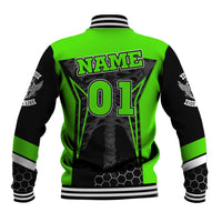 Personalized Skeleton Racing Baseball Jacket Cool Bone Motorcycle Motocross Off-Road Riders Racewear - Wonder Print Shop