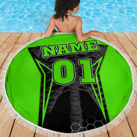 Personalized Skeleton Racing Beach Blanket Cool Bone Motorcycle Motocross Off-Road Riders Racewear - Wonder Print Shop
