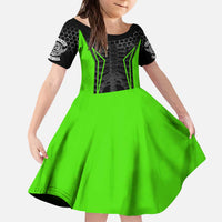 Personalized Skeleton Racing Kid Short Sleeve Dress Cool Bone Motorcycle Motocross Off-Road Riders Racewear - Wonder Print Shop