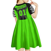 Personalized Skeleton Racing Kid Short Sleeve Dress Cool Bone Motorcycle Motocross Off-Road Riders Racewear - Wonder Print Shop