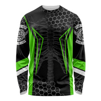 Personalized Skeleton Racing Long Sleeve Shirt Cool Bone Motorcycle Motocross Off-Road Riders Racewear - Wonder Print Shop
