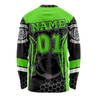 Personalized Skeleton Racing Long Sleeve Shirt Cool Bone Motorcycle Motocross Off-Road Riders Racewear - Wonder Print Shop