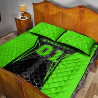 Personalized Skeleton Racing Quilt Bed Set Cool Bone Motorcycle Motocross Off-Road Riders Racewear - Wonder Print Shop