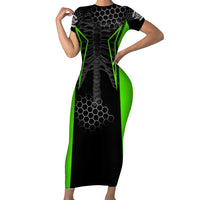 Personalized Skeleton Racing Short Sleeve Bodycon Dress Cool Bone Motorcycle Motocross Off-Road Riders Racewear - Wonder Print Shop