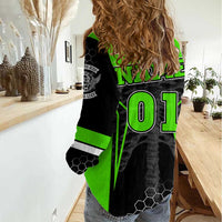 Personalized Skeleton Racing Women Casual Shirt Cool Bone Motorcycle Motocross Off-Road Riders Racewear - Wonder Print Shop