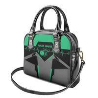 Personalized Bowling Heartbeat Team Shoulder Handbag For Bowlers Green and Gray - Wonder Print Shop