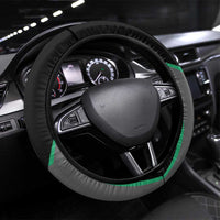 Bowling Heartbeat Team Steering Wheel Cover For Bowlers Green and Gray - Wonder Print Shop