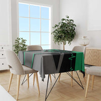 Personalized Bowling Heartbeat Team Tablecloth For Bowlers Green and Gray - Wonder Print Shop