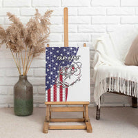 American Flag Bass Fishing Canvas Wall Art Fishing Rod and Patriotic Red White and Blue Theme - Wonder Print Shop