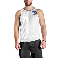American Flag Tuna Fish Men Tank Top Custom Splashing Water on White and Black Contrast - Wonder Print Shop