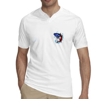 American Flag Tuna Fish Rugby Jersey Custom Splashing Water on White and Black Contrast - Wonder Print Shop