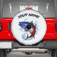 American Flag Tuna Fish Spare Tire Cover Custom Splashing Water on White and Black Contrast - Wonder Print Shop