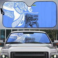 North Caribbean Coast Nicaragua Auto Sun Shade with Tribal Turtle Design and Floral Coast Pride - Wonder Print Shop