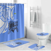 North Caribbean Coast Nicaragua Bathroom Set with Tribal Turtle Design and Floral Coast Pride - Wonder Print Shop