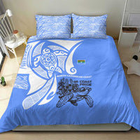 North Caribbean Coast Nicaragua Bedding Set with Tribal Turtle Design and Floral Coast Pride - Wonder Print Shop