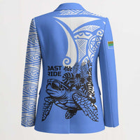 North Caribbean Coast Nicaragua Blazer with Tribal Turtle Design and Floral Coast Pride - Wonder Print Shop