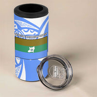 North Caribbean Coast Nicaragua 4 in 1 Can Cooler Tumbler with Tribal Turtle Design and Floral Coast Pride - Wonder Print Shop