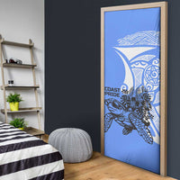 North Caribbean Coast Nicaragua Door Cover with Tribal Turtle Design and Floral Coast Pride - Wonder Print Shop