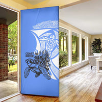 North Caribbean Coast Nicaragua Door Cover with Tribal Turtle Design and Floral Coast Pride - Wonder Print Shop
