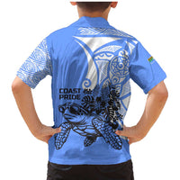 North Caribbean Coast Nicaragua Family Matching Mermaid Dress and Hawaiian Shirt with Tribal Turtle Design and Floral Coast Pride - Wonder Print Shop