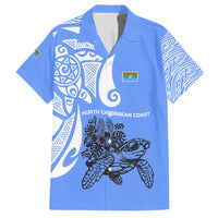 North Caribbean Coast Nicaragua Family Matching Short Sleeve Bodycon Dress and Hawaiian Shirt with Tribal Turtle Design and Floral Coast Pride - Wonder Print Shop